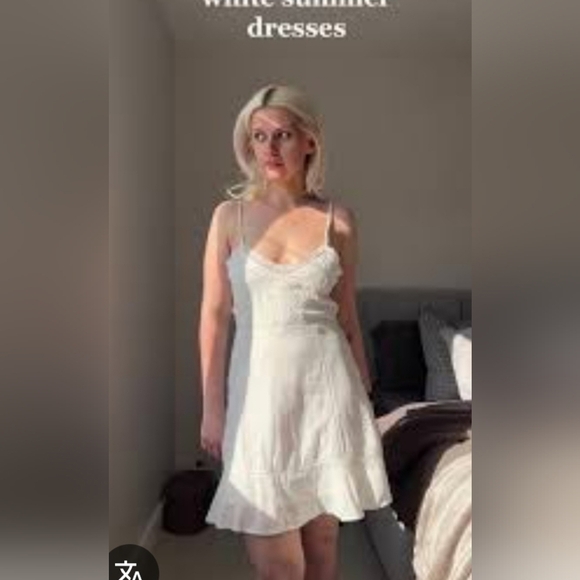 Zara linen blend  Dress Sz S Mini Bohemian Shorts Embroidered  white 088… - Picture 2 of 4